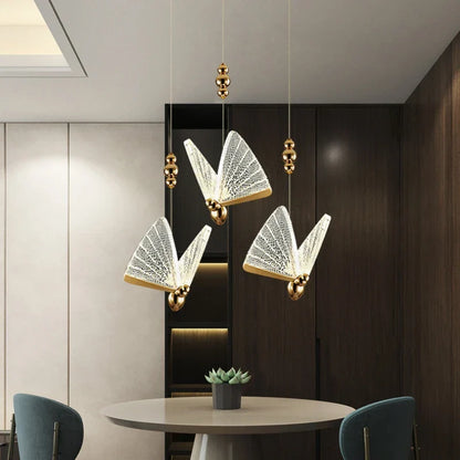DecorBites™ Butterfly LED Chandelier: Modern Hanging Light for Home, Bedroom, Coffee Store & More