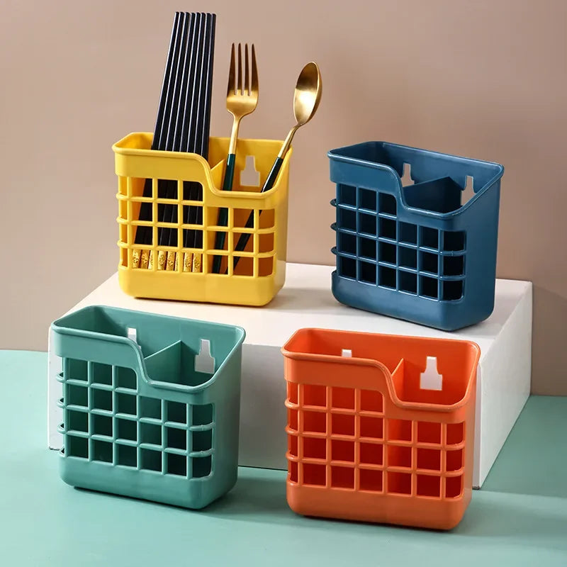 DecorBites™ Kitchen Cutlery Storage Holder: Organize Utensils with Drawer Drying Rack Basket