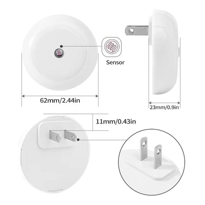 DecorBites™ LED Night Light Smart Sensor Plug-in Wall Night Lamp for Home Bedroom Hallway