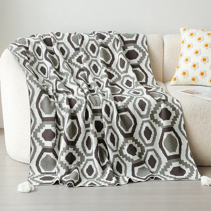 DecorBites™ Bohemian Winter Blanket: Skin-friendly, Thick & Multifunctional for Office, Travel & Home