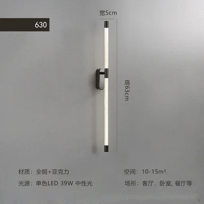 DecorBites™ Gold Geometric Lines Wall Lamp for Bedroom and Living Room Decor