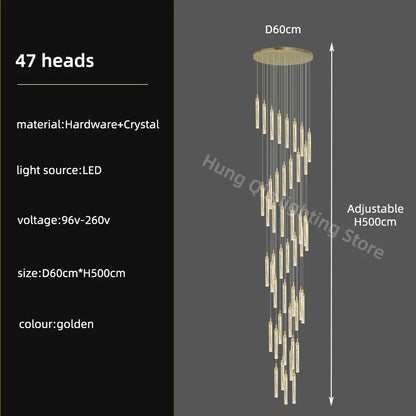 DecorBites™ Crystal Chandelier: Modern Luxury Pendant Lighting for Home Decor