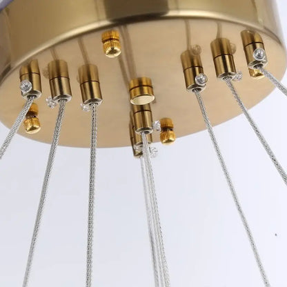 DecorBites™ Crystal Oval Pendant Chandelier for Living Room Bedroom Dining Room Lighting