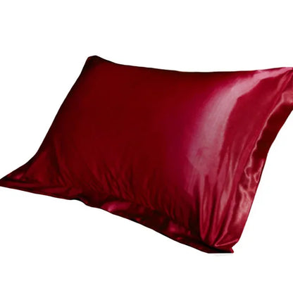 Decobites Soft Satin Pillowcase Set of 1, 48x74cm, Pure Emulation Silk, Solid Color