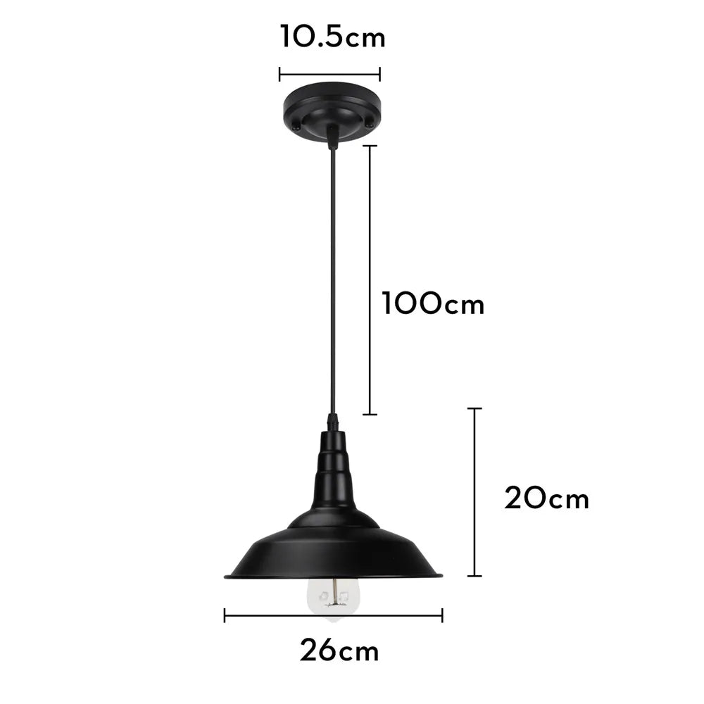 DecorBites™ Black Aluminium Modern Pendant Light for Living Room Dining Table Decor