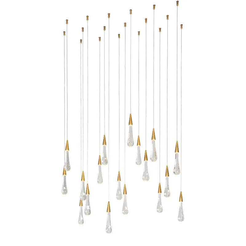 DecorBites™ Gold Crystal Pendant Light: European Luxury LED Bar Lamp