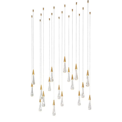 DecorBites™ Gold Crystal Pendant Light: European Luxury LED Bar Lamp
