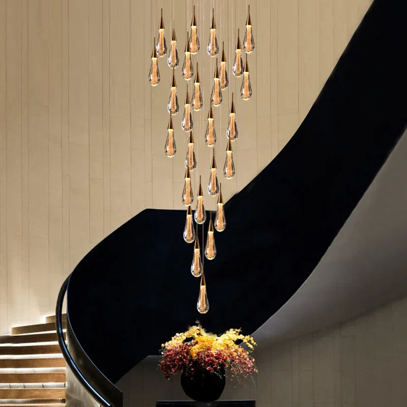 Gold Modern Crystal Chandelier 26-Light Dining