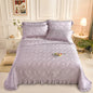 Decobites Silky Lyocell Eucalyptus Fiber Quilted Bedspread with Ruffles