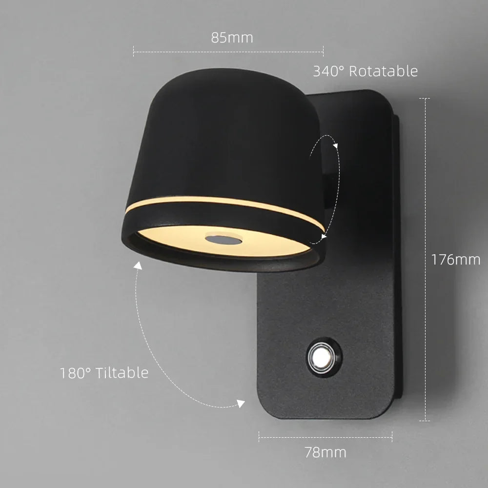 DecorBites™ LED Wall Lamp: Touch Dimmer, Adjustable 3-CCT Brightness Wall Sconce