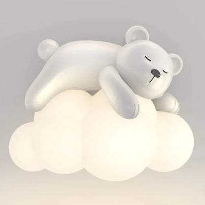 DecorBites™ Cute Polar Bear Cloud Wall Lamp for Kids Bedroom Décor