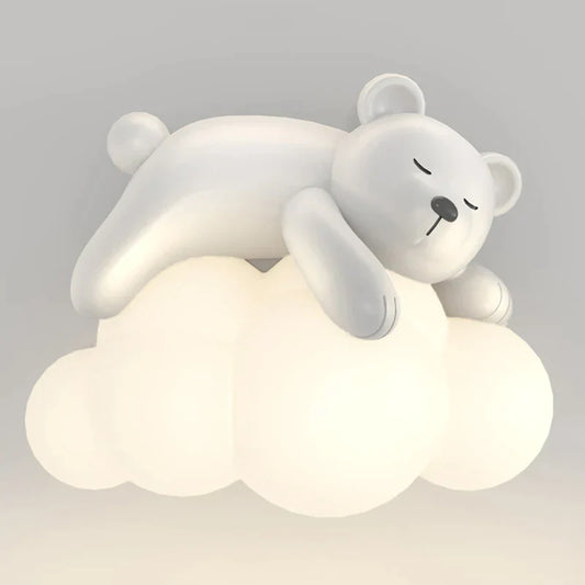 DecorBites™ Cute Polar Bear Cloud Wall Lamp for Kids Bedroom Décor