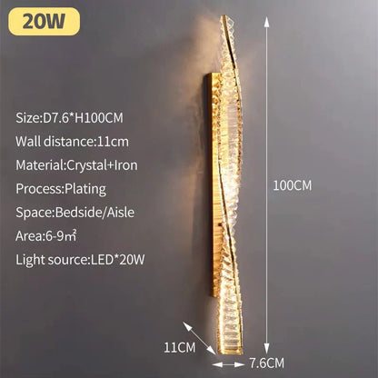 Lámpara colgante de cristal con anillos de acero dorado DecorBites™