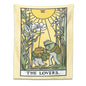 Decobites Psychedelic Frog Tarot Tapestry Wall Hanging - Botanical Hippie Home Decor