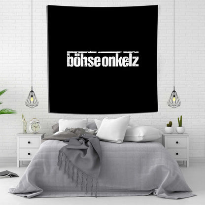 Decoración de pared con tapiz de la banda de rock alemana Bohse Onkelzs de DecorBites™