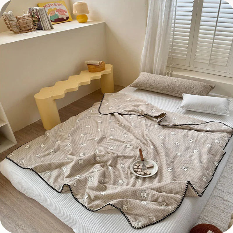 Decorbites™ Kinder-Cartoon-bedrucktes kühlendes Sommerdecke - Weiche leichte Steppdecke