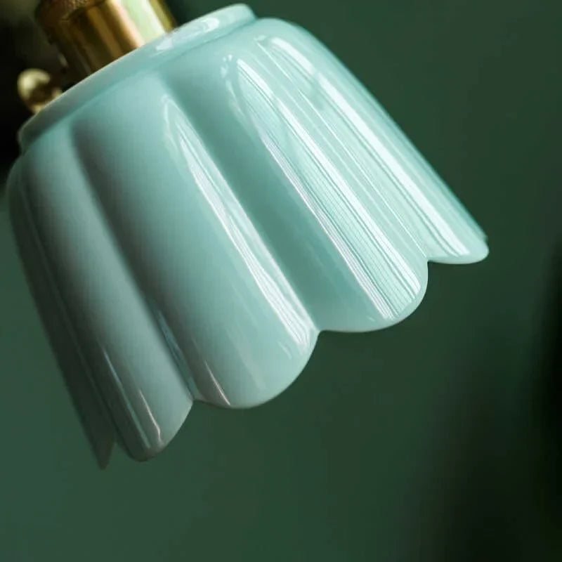 Lámpara colgante LED de cerámica con forma de flor de loto DecorBites™ para decoración del hogar