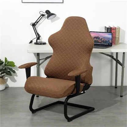 Decobites High Back Armchair Cover: Elastic Accent for Office Computer Game Solid Chair