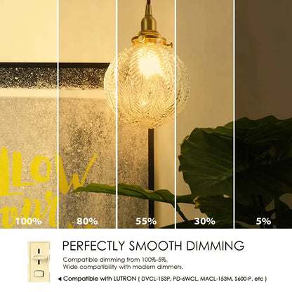 Bombilla LED Filamento Atenuable de 4W Decorbites™ Base E27 Vidrio Ámbar Luz Vintage Antigua