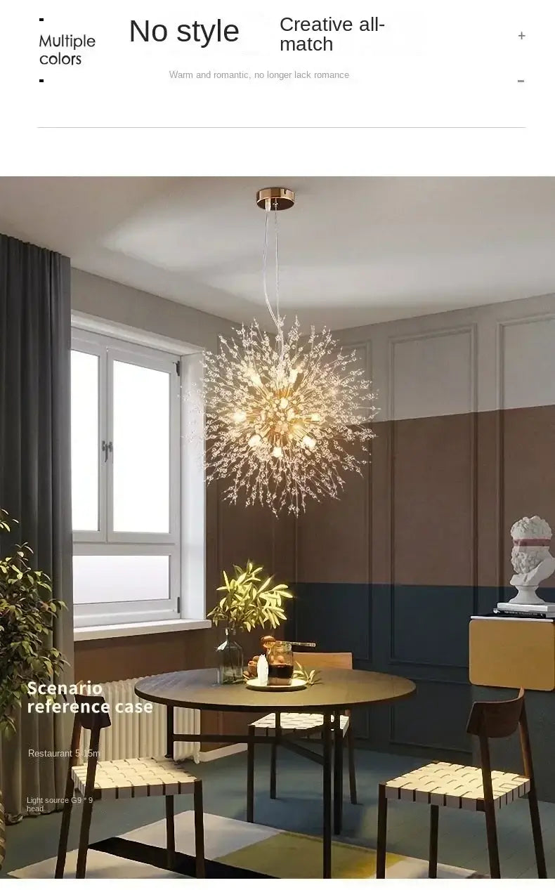 DecorBites™ Starry Sky Crystal Pendant Light Fixture