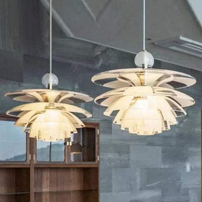 DecorBites™ Glass Pine Cone Pendant Chandelier for Living Room Restaurant Bedroom Kitchen