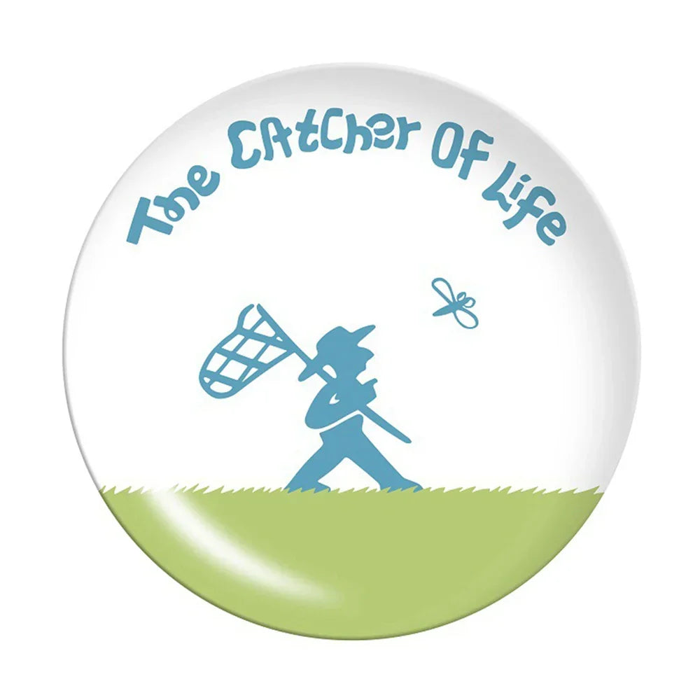 DecorBites™ Korean Style Round Bamboo Fiber Dining Plate for Desserts, Fruits, and Cakes