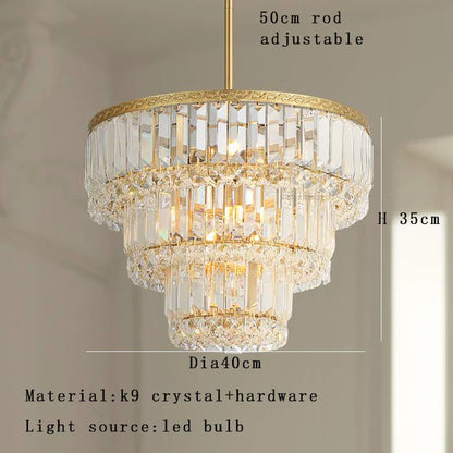DecorBites™ Crystal Round Pendant Lights: Luxury Nordic Living Room Decoration