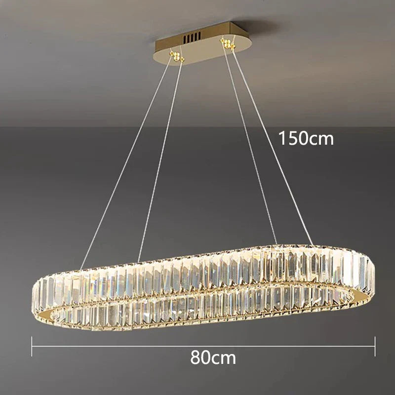 DecorBites™ Crystal Chandelier: Modern Home Decoration Pendant Lights for Living and Dining Room