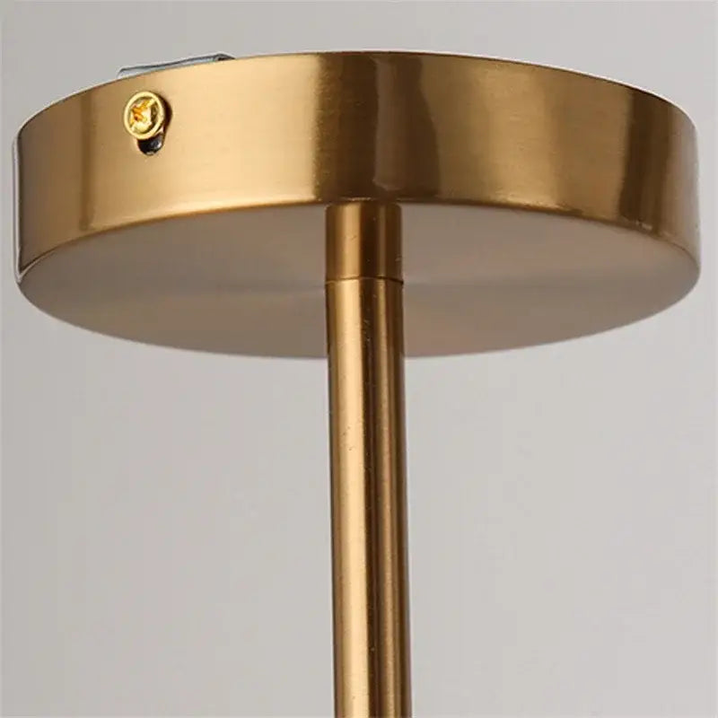 DecorBites™ Contemporary Black and Gold Chandelier - White Glass Ball