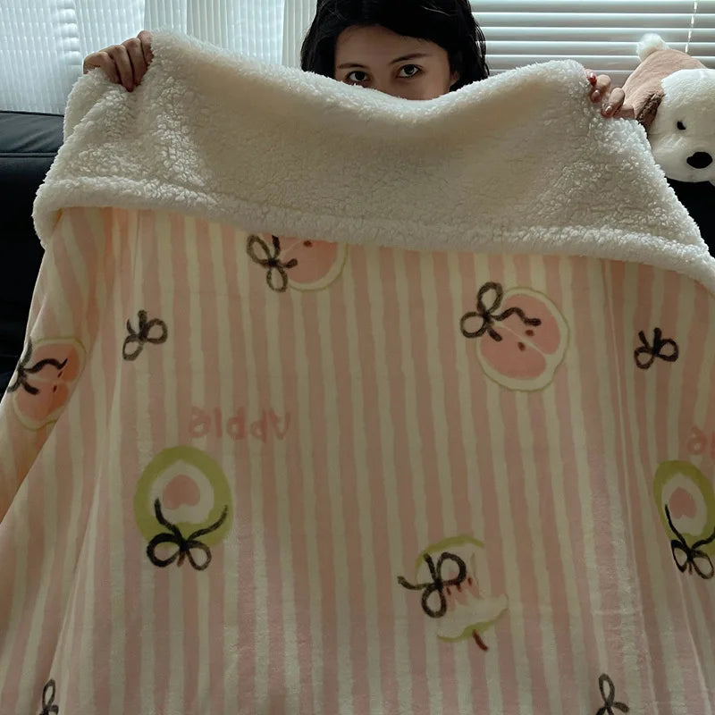 Manta de forro polar DecorBites™ | Chal multiusos para oficina y hogar | Manta suave y cálida