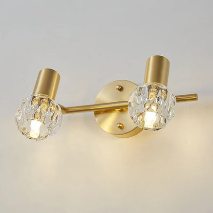 DecorBites™ Gold Crystal Wall Lamp for Home Decoration and Lighting