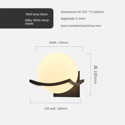 DecorBites™ Gold Glass Ball Wall Lamp for Modern Indoor Lighting Décor