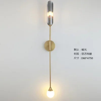 DecorBites™ Golden Inclined Tube Wall Lamp for Modern Luxury Living Room Bedroom Décor