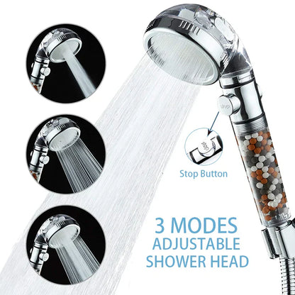 DecorBites™ High Pressure Shower Head with 3 Modes and Anion Filter