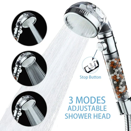 DecorBites™ High Pressure Shower Head with 3 Modes and Anion Filter