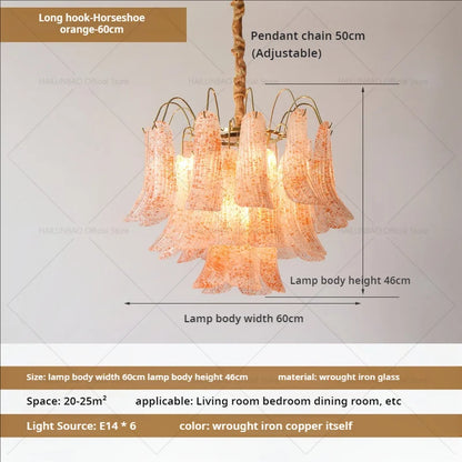 DecorBites™ Crystal Chandelier: French Light Luxury Retro Color Living Room Villa Dining Room Lamps