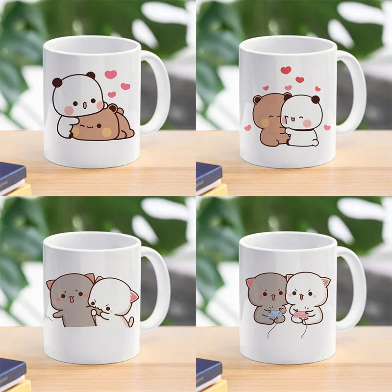 Panda Bear Bubu Dudu Coffee Milk Cup Cups and Mugs Free Shipping Thermo Coffee Cup to Carry Mug Ceramic and Pottery Drinkware