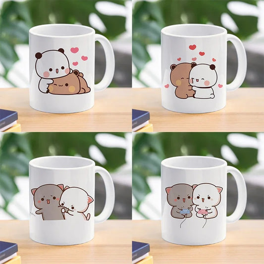 Panda Bear Bubu Dudu Coffee Milk Cup Cups and Mugs Free Shipping Thermo Coffee Cup to Carry Mug Ceramic and Pottery Drinkware