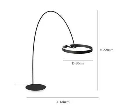 DecorBites™ Circular Luminescence LED Floor Lamp for Living Room Bedroom Hotel Decor