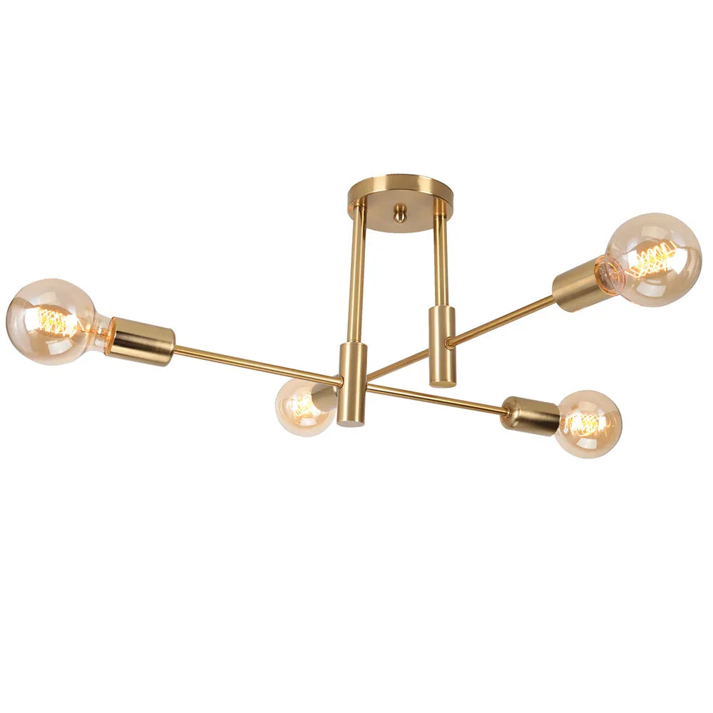 DecorBites™ Industrial Sputnik Chandelier Modern Ceiling Light for Kitchen Dining Bedroom