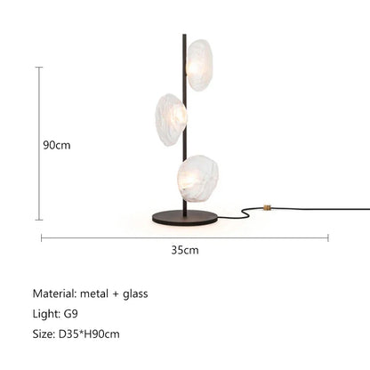 DecorBites™ Glass Shade LED Floor Lamp for Home Decor, Living Room, Bedroom, Minimalist Design