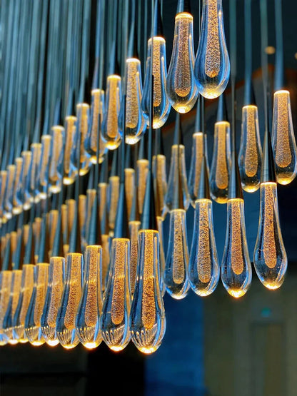 Lámpara colgante LED de cristal DecorBites™ para una sala de estar moderna y lujosa