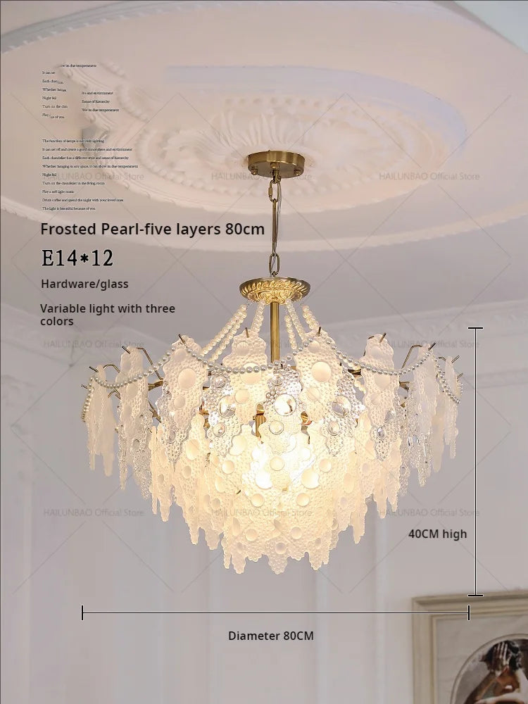 DecorBites™ Crystal Chandelier: Elegant Retro Lighting for Bedroom, Dining, Living Room & Cloakroom