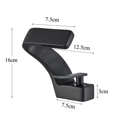 صنبور حوض حمام DecorBites™ أسود اللون مع خلاط ساخن وبارد مثبت على السطح بتصميم بسيط