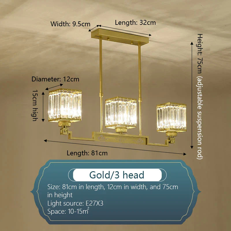 Lámpara de araña de cristal DecorBites™ para sala de estar de villa