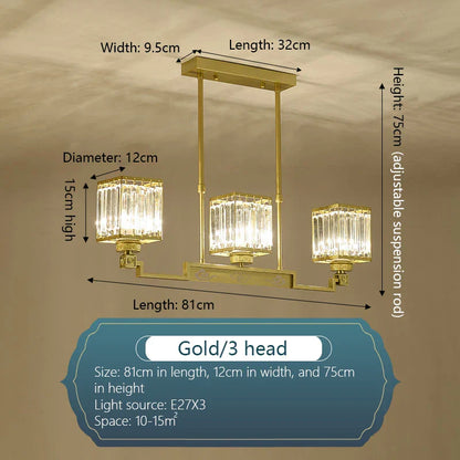Lámpara de araña de cristal DecorBites™ para sala de estar de villa
