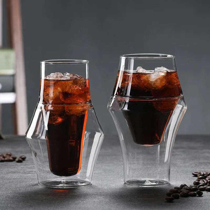 DecorBites™ Latte Double Bottom Cup - Heat Resistant Glass Coffee Tea Tableware