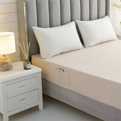 Decobites Luxe Sanding Fitted Sheet: High-Quality King Queen Bed Linen