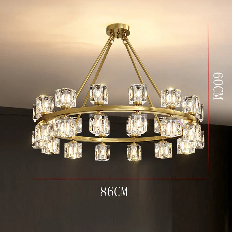 ثريا كريستال DecorBites™ لإضاءة غرفة المعيشة وغرفة الطعام