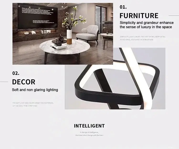 DecorBites™ Modern LED Chandelier Light for Home